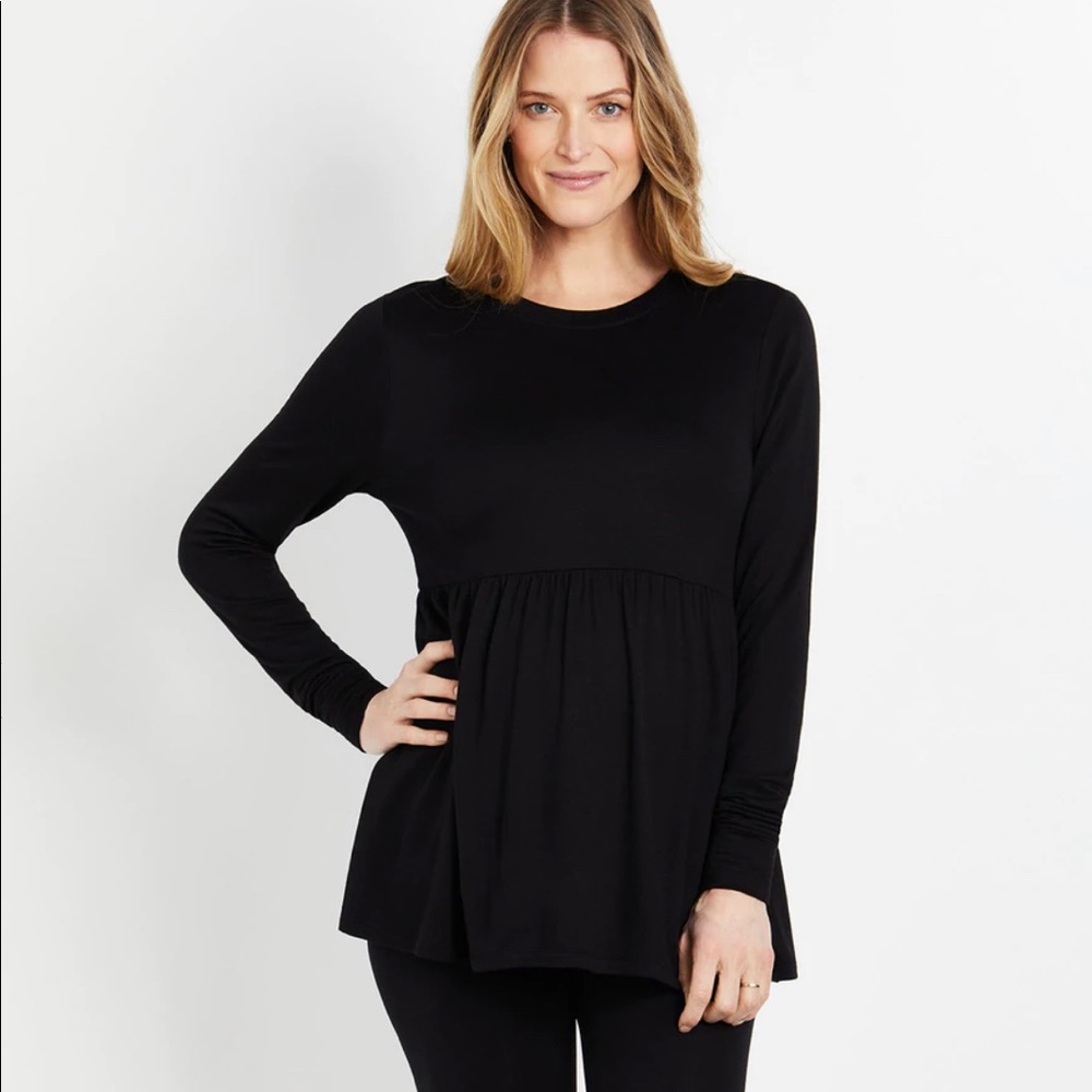 Motherhood Maternity Peplum Crew Neck Top - XL